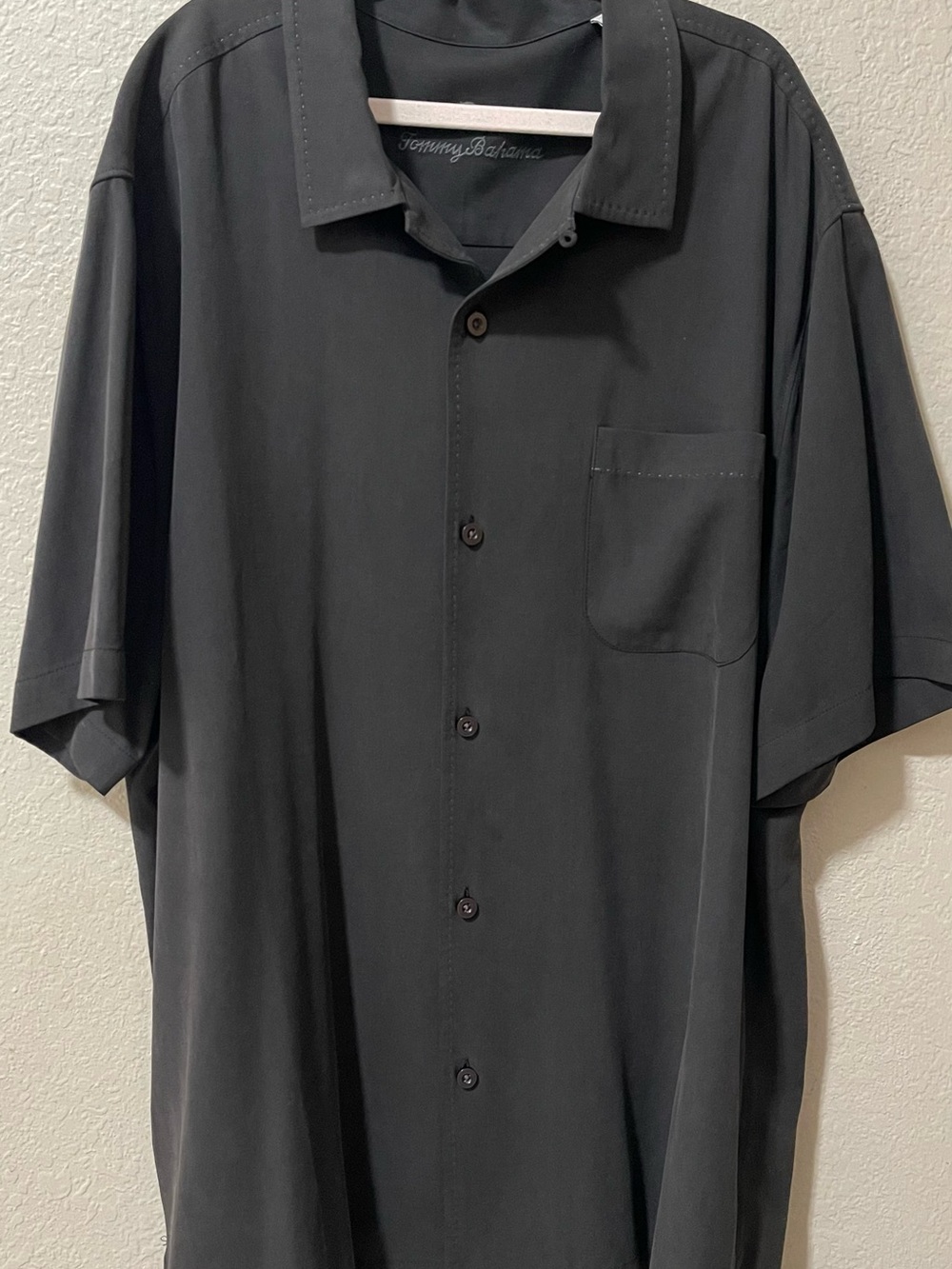 Tommy Bahama Men's Black Short-Sleeve Button-Down Camp Shirt